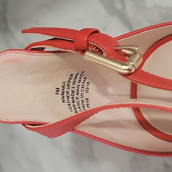 NINE WEST Red Women's Teeya Ankle Strap Dress Sandals Size 7 - Picture 10 of 10